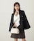パールボタンモックネックリブニット　24AW