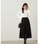 パールボタンモックネックリブニット　24AW