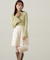 パールボタンモックネックリブニット　24AW