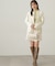 パールボタンモックネックリブニット　24AW