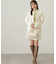 パールボタンモックネックリブニット　24AW