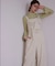 パールボタンモックネックリブニット　24AW