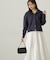 パールボタンモックネックリブニット　24AW