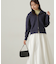 パールボタンモックネックリブニット　24AW