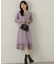 《EDIT COLOGNE》裾レース付きニットワンピース　WEB限定