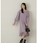 《EDIT COLOGNE》裾レース付きニットワンピース　WEB限定