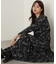 フラワープリントワンピース　WEB限定カラー：ブラウン