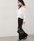 ドットドビーストライプペプラムブラウス