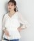 ラッフルカシュクールブラウス
