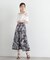 モノトーンシアーフラワースカート