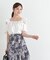 モノトーンシアーフラワースカート