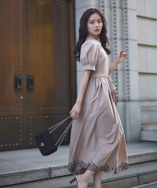 PROPORTION BODY DRESSINGエンブロイダリーシャツワンピース プロポーションボディドレッシング PROPORTION BODY DRESSING