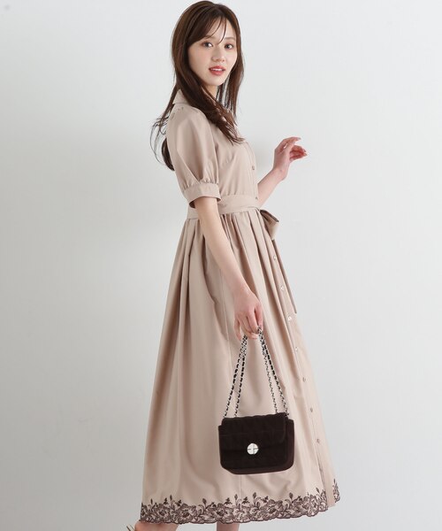 PROPORTION BODY DRESSINGエンブロイダリーシャツワンピース エンブロイダリーシャツワンピース｜プロポーションボディ