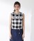 ブロックチェックジャガードニット