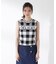 ブロックチェックジャガードニット