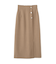 ニュアンス釦付きナロースカート