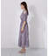 オープンショルダー花柄ワンピース