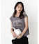 ＜ハンドウォッシャブル＞シアーベロア刺繍Tシャツ