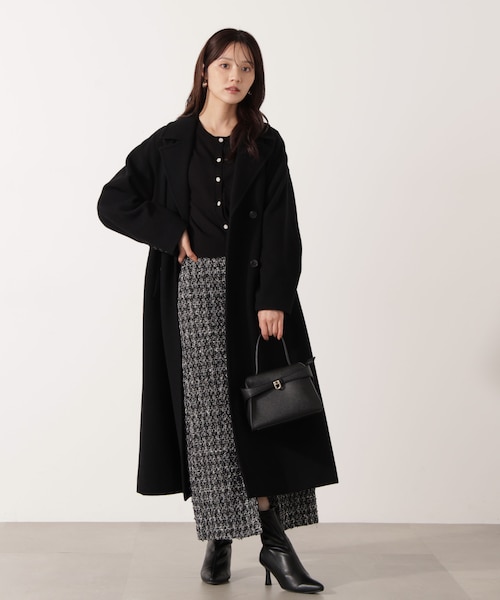 プロポーションボディドレッシング ビッグカラータブ付きチェスターコート 美人百花12月号掲載｜ビッグカラーチェスターコート(504176910