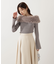 フェイクファー付きオフショルニット
