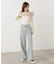 フェイクファー付きオフショルニット