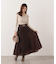 ベルト付きシアーフレアスカート