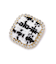ツイードスクエアピアス
