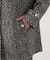 金ボタン付きツイードミドルジャケット