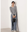 ＜ウォッシャブル＞レイヤード風ヘンリーネックニット