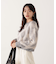 ヘアリーチェックニット