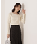アシメネックリブニット