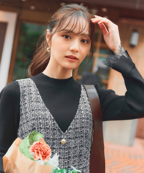 ミックスツイードロングジャンスカ 25AW｜プロポーションボディ