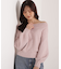 ミニシャギーオフショルニット