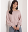 ミニシャギーオフショルニット