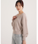 ミニシャギーハートネックニット