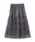 部分プリーツティアードスカート