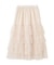 部分プリーツティアードスカート