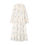 花柄プリントギャザーワンピース