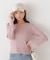 部分シアーフレアスリーブニットトップス