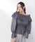 ＜ウォッシャブル＞《EDIT COLOGNE》オフショルシアーシャーリングブラウス　26SS
