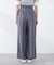 ＜ウォッシャブル＞ベルト付きタックワイドパンツ