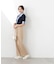 ＜ウォッシャブル＞ベルト付きタックワイドパンツ　26SS