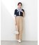 ＜ウォッシャブル＞ベルト付きタックワイドパンツ　26SS