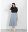 サイドベルトフレアスカート