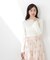 ニットドッキング花柄シャーリングワンピース　26SS