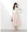 ニットドッキング花柄シャーリングワンピース　26SS