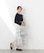 ニットドッキング花柄シャーリングワンピース　26SS