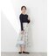 ニットドッキング花柄シャーリングワンピース　26SS