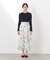 ニットドッキング花柄シャーリングワンピース　26SS