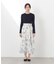 ニットドッキング花柄シャーリングワンピース　26SS